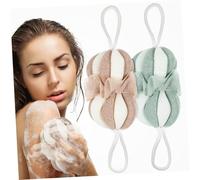 Baluue 2piezas Bolas de Baño Exfoliantes Esponja de Malla para Ducha Esenciales para Baño Personal Material Vegetal Alta Elasticidad para Cuidado Corporal