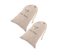 Baluue 2piezas Bolsa De Almacenamiento Para Secador De Pelo Cordón Organizador Portátil De Yute Para Secadores Joyas y Cosméticos