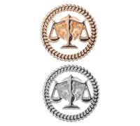 Baluue 2piezas Broche de Broche de Solapa de Metal Vintage para Abogados y Jueces de Justicia y Equidad Obsequio de Facultad de Derecho para Hombre