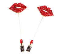 Baluue 2piezas Broche de Gota de Aceite Broche para Ropa Gemas de Imitación Prendedor para Solapa de Abrigo y Traje Broches para Mujer