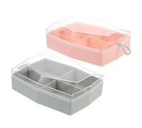 Baluue 2piezas Caja Para Esponjas De Maquillaje Soportes Plásticos Estuche Huevos Almacenamiento