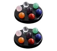 Baluue 2piezas Esferas De Cristales De Chakra De Base De y Plato Decorativo De Para Sanación y Feng Shui