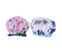 Baluue 2piezas Gorro De Ducha y Reutilizable Para Mujer De Color Asortido De Cabello Para Spa y Ducha Para Cuidado Del Cabello y Sueño Reparador