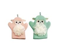 Baluue 2piezas Guantes De Baño Para Ducha Burbujas Exfoliante Suaves Bebés Accesorio De Baño