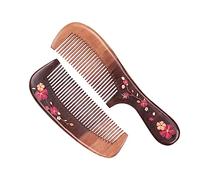 Baluue 2piezas Peine De Madera Antiestático Relieves y Masaje Escalpico Para Mujeres y Para Salón Aire Café