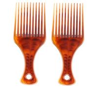Baluue 2piezas Peine De Profesional Con Mango Para Peluquería De Peine De Plástico Para Casa y Salón Diseño De Dientes Anchos Para Tipo De Cabello