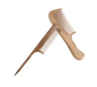 Baluue 2piezas Peine De Sandalwood Natural De Peine De Dientes Anchos Para Tipo De Cabello Antienredos y Acondicionador De Cabello Uso Diario y Viajes