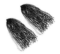 Baluue 2piezas Peluca De Trenza De Ganchillo Sintética Con Cabello Rizado y Ondulado Para Mujeres Extensiones De Pelo Falso Para Ocasiones Especiales