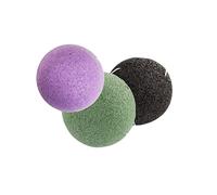 Baluue 3 Esponjas Redondas Naturales para Lavado Facial, Exfoliación Diaria y Prevención de Puntos Blancos, Ideales para Piel Escamas Secas y Rosácea