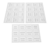 Baluue 3 hojas Etiquetas Adhesivas para Jarabes de Café Unidades Impermeables y Reutilizables para Botellas y Contenedores de Cocina Organización Fácil y Elegante