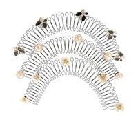 Baluue 3 Piezas Fijador Invisible para Cabello Fragmentado, Clips Pelo de Moda en Colores Blanco y Negro Diseño, y Perla, Soporte para Peinados y Flequillo en Uso Diario y Ocasiones