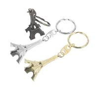 Baluue 3 piezas Llavero Torre Eiffel Colgante Decorativo Retro para Bolso Mochila y Llaves Diseño Único Metálico Dorado Plateado y Ligero y Práctico para Uso Diario