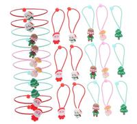 Baluue 30 Piezas Diseño Navideño Colorido Daño Lazos Elásticos Elásticos para Fiestas y Diario