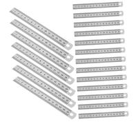 Baluue 30 Piezas Regla Recta de Acero Inoxidable con Doble Escala Regla Rígida para Dibujo Carpintería Medición Guitarra y Trabajos