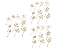 Baluue 30piezas Horquillas De Metal Doradas Para Mujer Pinzas De Cabello De Aleación Aleatorio Accesorios De Elegantes