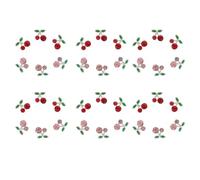 Baluue 36 Adornos de Uñas en Forma de Cereza de Aleación para Decoración Creativa, sin Decoloración ni Roturas, Ideales para Fiestas y Amantes del Arte de Uñas