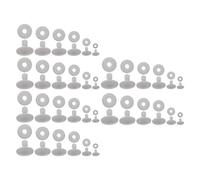 Baluue 36 Piezas de Conectores de Articulaciones de Plástico para Peluches Accesorios Extraíbles para Muñecas y Osos DIY 6 Tamaños 15Mm-40Mm para Manualidades y Juguetes Articulados