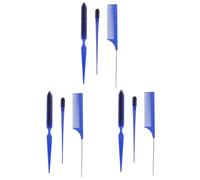 Baluue 3juegos Cepillos y Peines Para Pelo Peine Antitirones De Doble Cabeza y Cepillo Desenredante Para Estilismo Profesional y