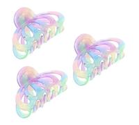 Baluue 3piezas Bohemian Hair Claw Clip Acetate Pinza Para Cabello Boho Accesorios Para Mujeres y Niñas Para Tipo De Cabello Cinco Colores