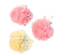 Baluue 3piezas Esponjas De Baño De Frutas Para Sandía Fresa y Piña Suaves y Amigables La Piel Accesorios De Baño Para Fomentar Hábitos De Limpieza