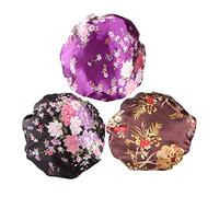 Baluue 3piezas Gorro Para Dormir y Ducha Gorra Para Mujer Elástica y De Salón Multifuncional