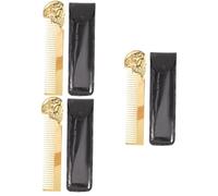 Baluue 3piezas Peine De Barba Doble Cara Funda De Peine Para Estilo y Cuidado Masculino Diseño Compacto y Elegante Para Tipo De Cabello y Barba