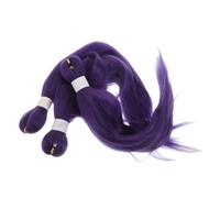 Baluue 3piezas Peluca De Rastas Africanas Morada Mechones Largos De Cabello Sintético Trenzado Preestirado Para Extensiones De Cabello Para Mujeres y Adolescentes Eventos o Fiestas