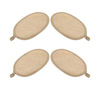 Baluue 4 Piezas Esponjas Exfoliantes para Baño Toalla de Baño de Lufa Natural Esponja de Lufa para Exfoliante Corporal Ducha para Hombres y Mujeres