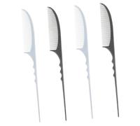 Baluue 4 Piezas Peines Antiestáticos Para Cardar y Raya Peine De Punta Para Peluquería Para Cabello Fino El Cabello