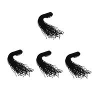 Baluue 4 Piezas pequeñas sucias peluca con diadema trenzada peluca de pelo de moda peluca trenzada coolzy rastas largas rastas postizo de moda Alambre de alta temperatura Black