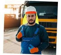 Baluue 4 Piezas Protector Casco Reflectante con Malla Transpirable y Visera Completa para Seguridad Solar Cascos de Obra Unisex Portátil