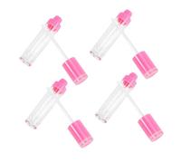 Baluue 4 piezas Tubos Vacíos para Brillo de Labios Botellas Prácticas de Plástico Reutilizable Organizador Ligero y Portátil para Maquillaje