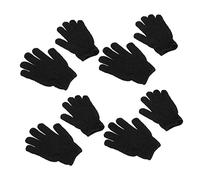 Baluue 4pares Guantes De Baño Exfoliantes Negros Para Limpieza Profunda y Eliminación De Piel Muerta Guante De Ducha Hogar Para Exfoliación Corporal