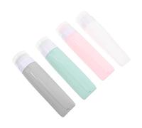 Baluue 4piezas Botellas Viaje Pruebas Fugas Lotion Champú Cremas Niñas Estuche