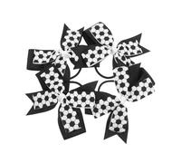 Baluue 4piezas Bows Hair Ties Soccer Hair Accessories for Girls Large Bow Design Grip for Sports and Daily Use
