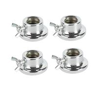 Baluue 4piezas Collar Tapón De Abrazaderas De Tornillo Para Barra Doble Bloqueo Tuerca De Mancuerna Fácil De Usar Diseño Profesional