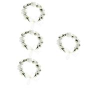 Baluue 4piezas Diadema Floral Para Novias Accesorios De Cabello Elegantes Para Bodas Guirnalda De Flores Artificiales Tocado De Boda Para Ceremonias y Fiestas