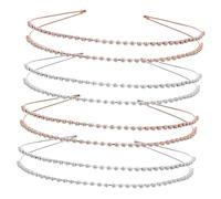 Baluue 4piezas Diademas Brillantes Gemas De Imitación Accesorios Para Pelo Mujer Diseño De Novia