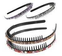 Baluue 4piezas Diademas De Cristales Para Mujer De Cabello Elegante y Práctico Accesorios Para Uso Diario y Diseño Sofisticado