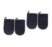 Baluue 4piezas Guantes Autobronceadores Reutilizables De Aplicación Para Lociones y Mousse Sin Manchas y Fácil De Usar Negro