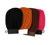 Baluue 4piezas Guantes Exfoliantes Manopla Exfoliante Para Ducha y Spa Eliminador De Muerta Limpieza Profunda y Negro Naranja Marrón Rosa