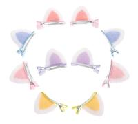 Baluue 5 Pares Horquilla Para Niños Pasadores De Oreja De Gato Pinzas Para El Cabello De Las Niñas Accesorios De Cosplay De Gato Diadema Con Orejas De Conejo Horquillas Para Niñas Tela