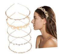Baluue 5 Piezas Diadema De Metal Dorada Decorativa Diademas Delicadas Para Niña Para Fiesta De Niña