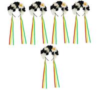 Baluue 5 Piezas diadema rosa flor de halloween diadema de flores de halloween dia de los Muertos xuxes halloween cabezales rave banda para el cabello de fiesta diadema de fiesta rosa tela