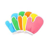 Baluue 5 piezas Guantes Exfoliantes para Baño Manoplas de Doble para Limpieza Profunda y Renovación de Unisex Colores Aleatorios para Ducha y Spa Color Aleatorio Color Aleatorio