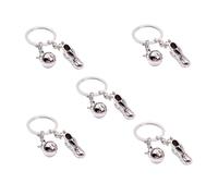 Baluue 5 piezas Llaveros de Fútbol Diseño Creativo Resistente con Colgantes de Zapato y Balón Regalo Ligero y Decorativo para Aficionados y Fiestas de Cumpleaños