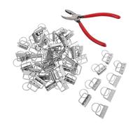 Baluue 50 Alicates para Llaveros con Anillas Abiertas Plateadas Kit de Herramientas para Correas de Bolsos Accesorios Multifuncionales para Manualidades y Fabricación de Llaveros 51