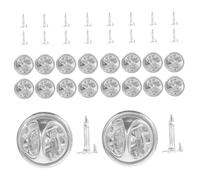 Baluue 50 piezas Respaldo de Pin Broche Seguro para Manualidades DIY Cierres para Insignias Broches y Proyectos de Joyería Fácil Uso y Reemplazo Plata