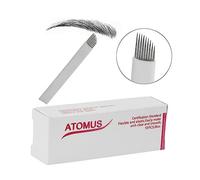 Baluue 50piezas Cuchillas Para Microblading Pines Acero Duradero Herramientas Portátiles Para Maquillaje De Cejas Uso Femenino Profesional