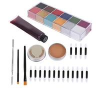 Baluue 56piezas Kit De Maquillaje Teatral Cera Para Pintura Corporal Colores Para Heridas Falsas y
